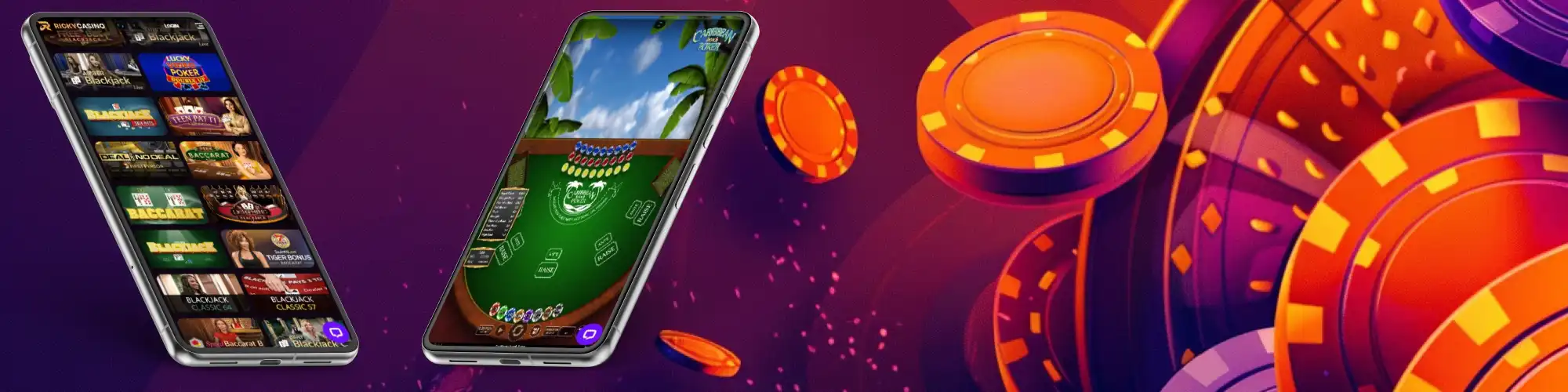 Banner of Interactive table games at Ricky Casino